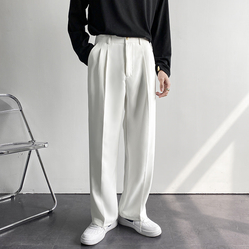 Casual Tailored Loose-Fit Pants
