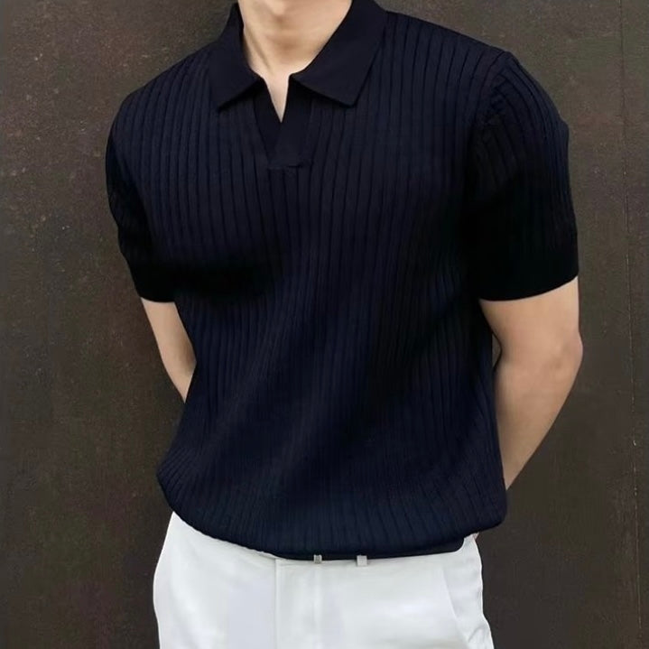 Casual V-Neck Polo Shirt