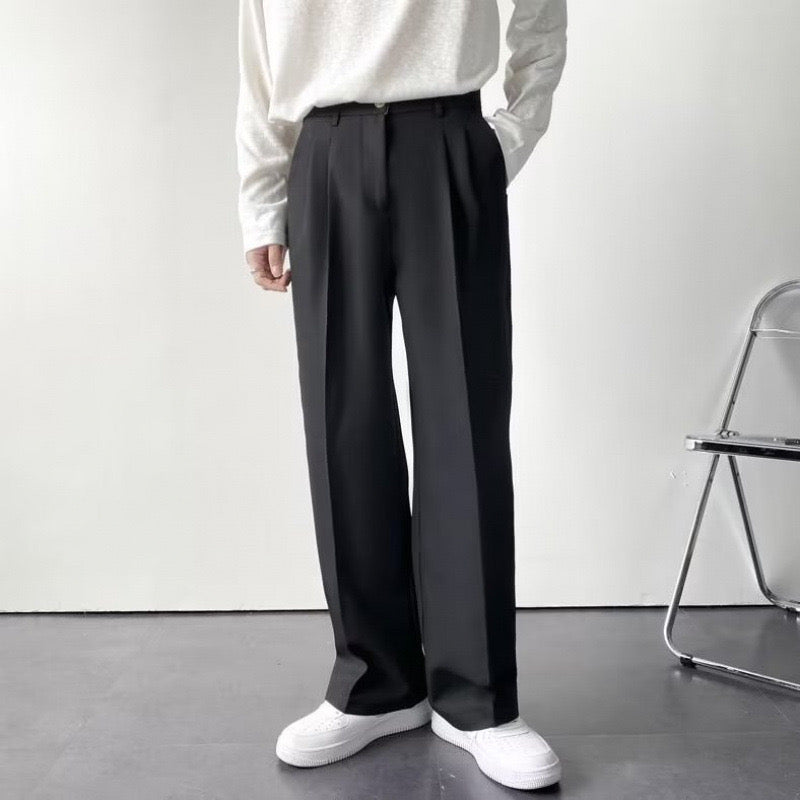 Casual Tailored Loose-Fit Pants