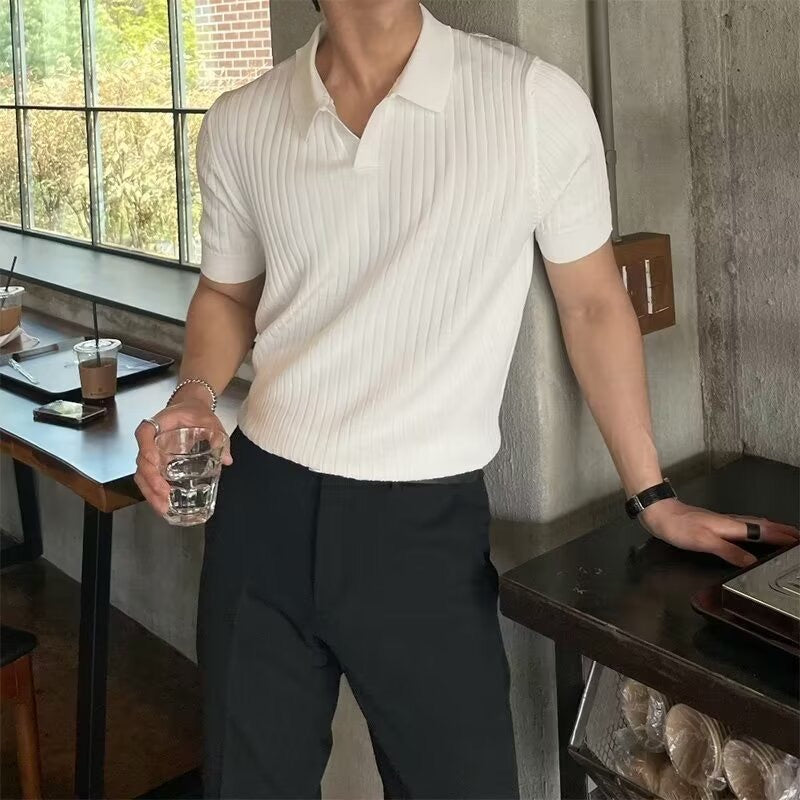 Casual V-Neck Polo Shirt
