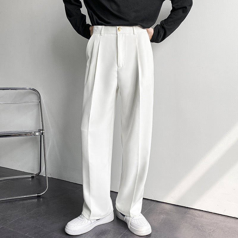 Casual Tailored Loose-Fit Pants