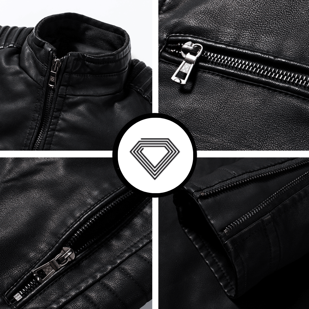 Leather Slim Vintage Jacket