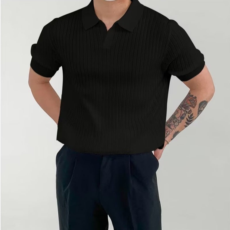 Casual V-Neck Polo Shirt