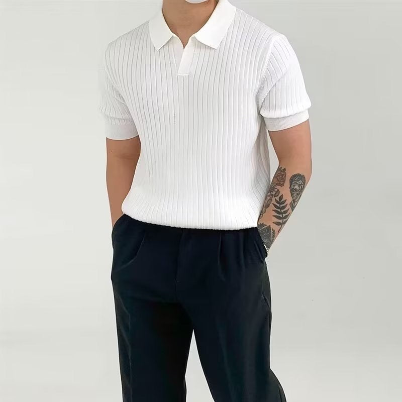 Casual V-Neck Polo Shirt