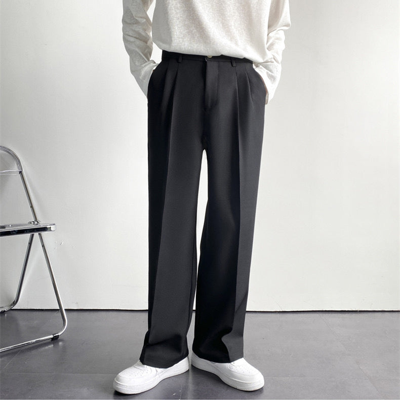 Casual Tailored Loose-Fit Pants
