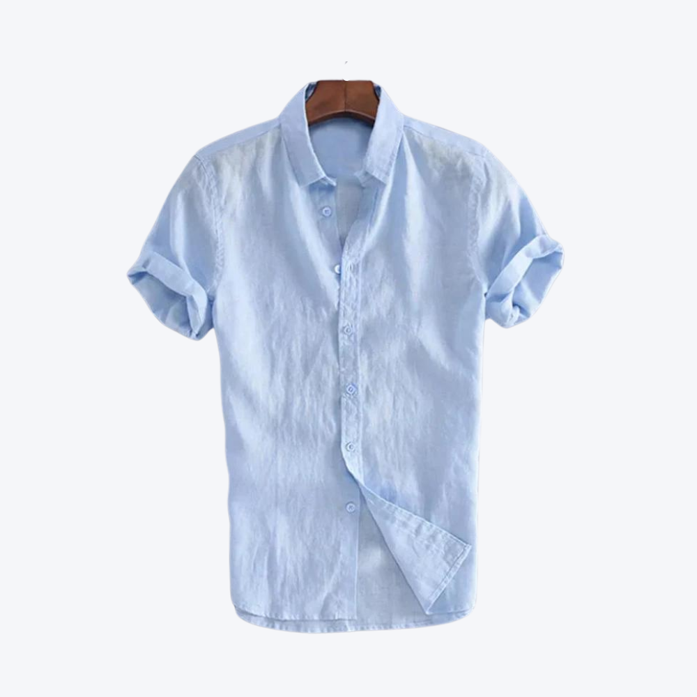 Men's Short Sleeve Linen Shirt