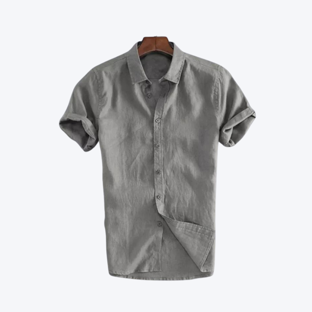 Men's Short Sleeve Linen Shirt