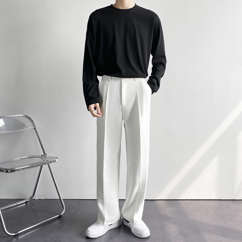 Casual Tailored Loose-Fit Pants