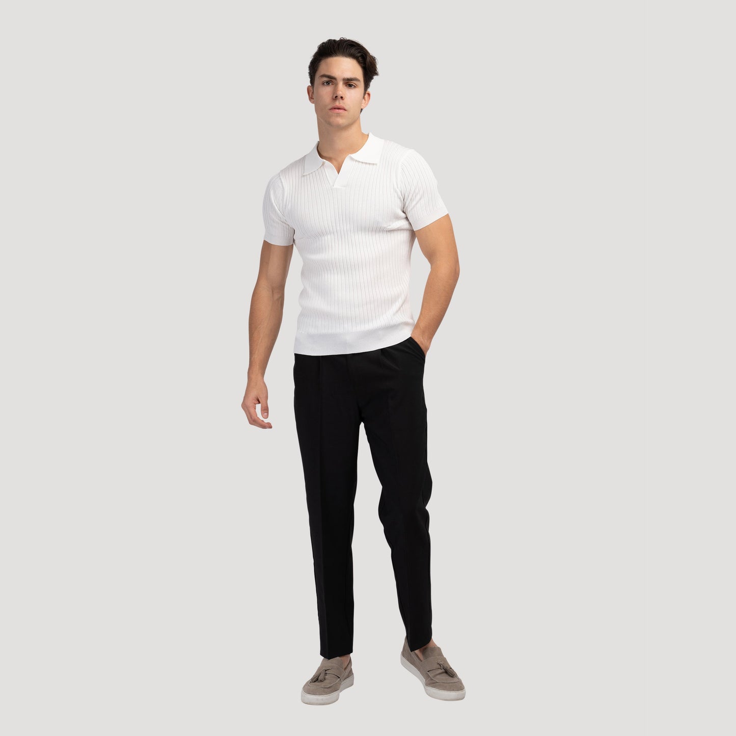 Casual V-Neck Polo Shirt