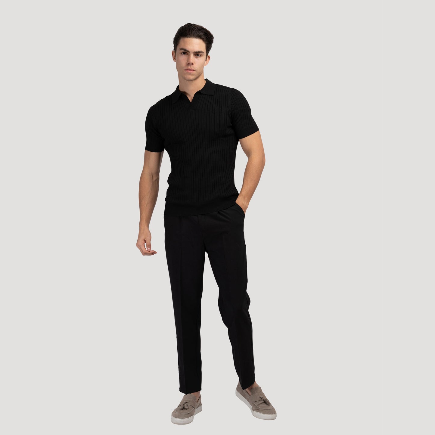 Casual V-Neck Polo Shirt
