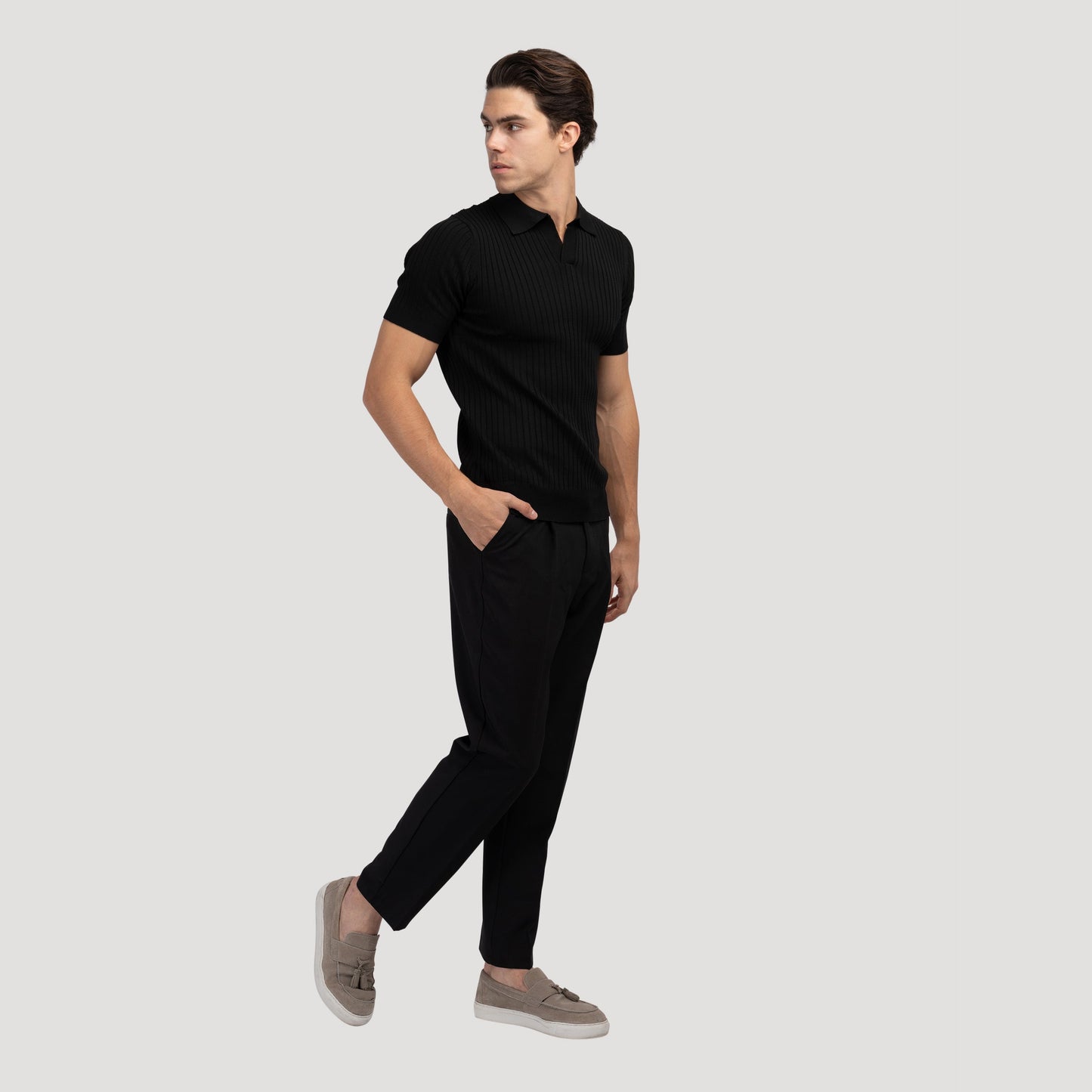 Casual V-Neck Polo Shirt
