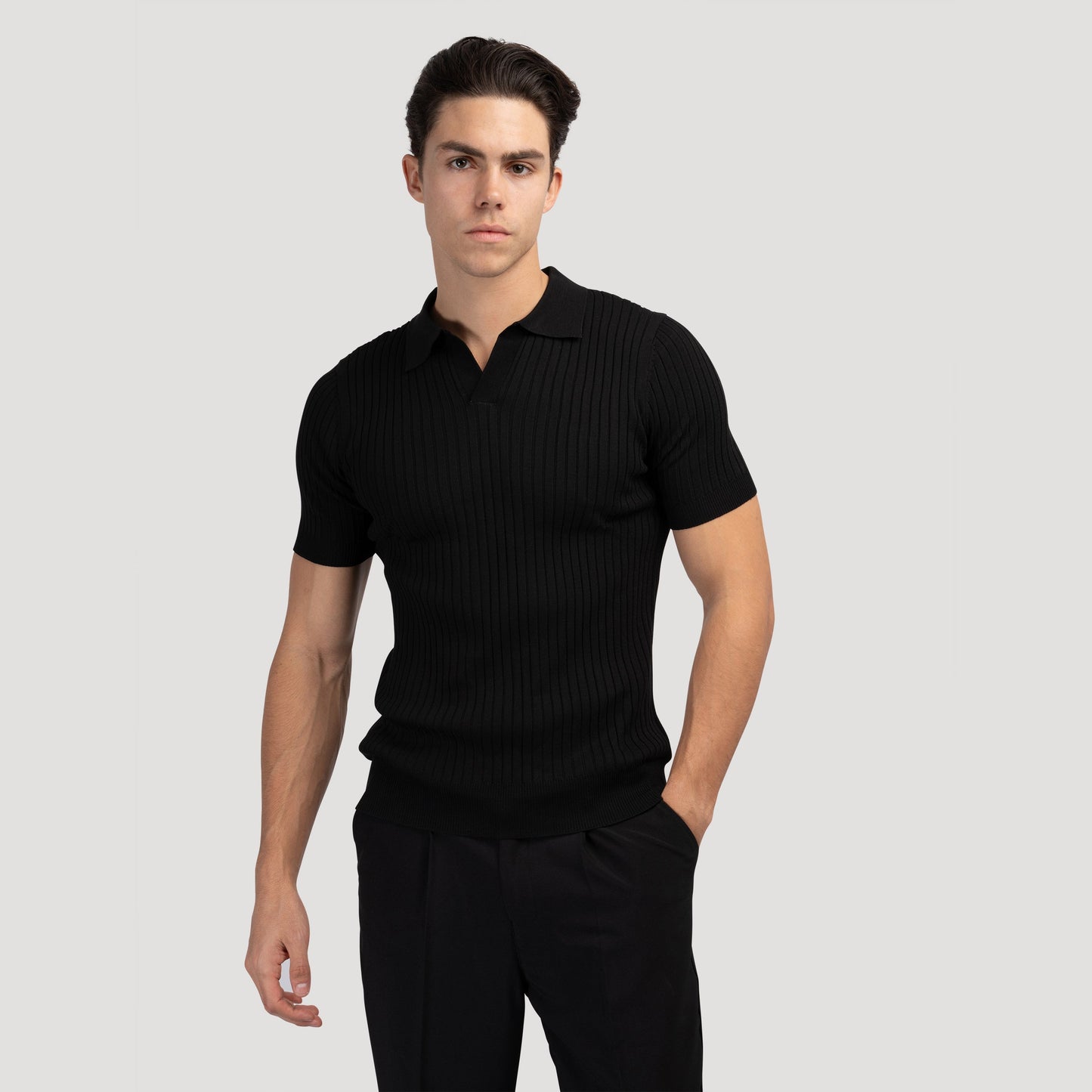 Casual V-Neck Polo Shirt