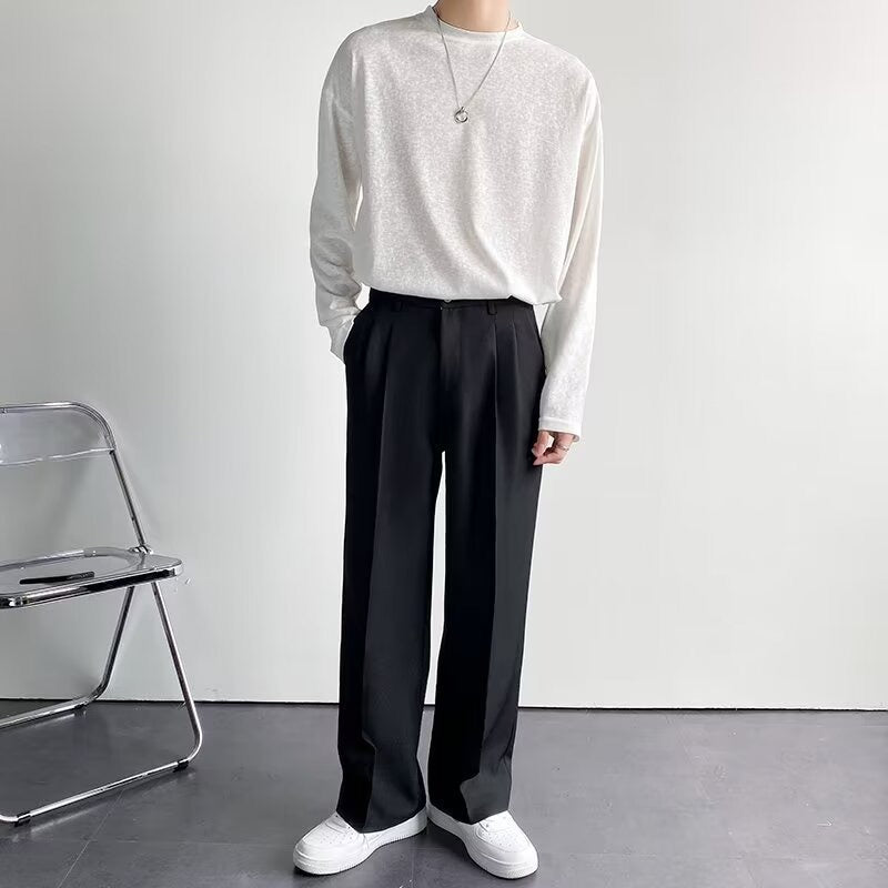 Casual Tailored Loose-Fit Pants