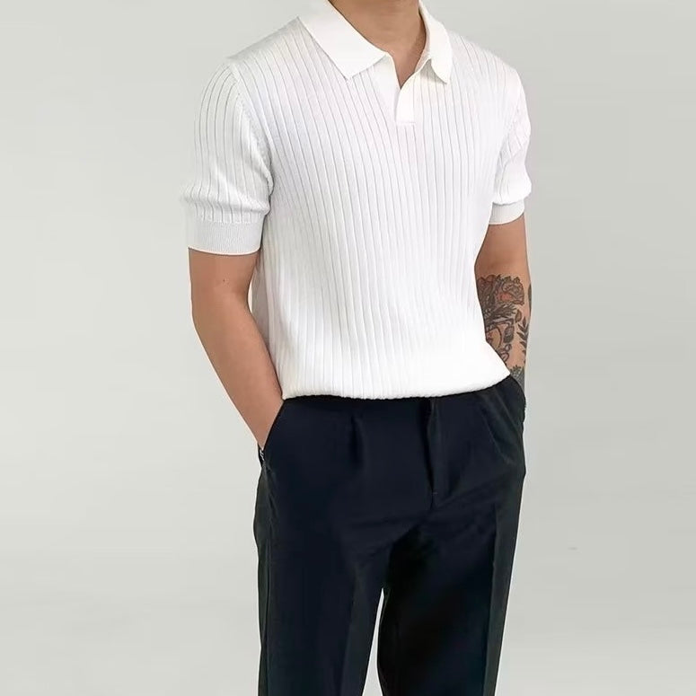 Casual V-Neck Polo Shirt