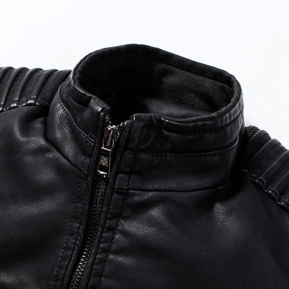 Leather Slim Vintage Jacket