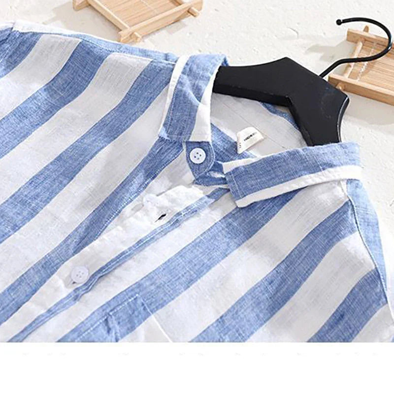 Copenhagen Casual Striped Shirt with Pockets and Buttons