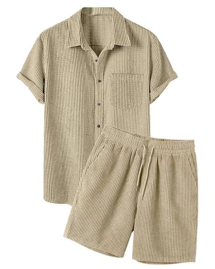 Wind Beach Shirt and Shorts Set