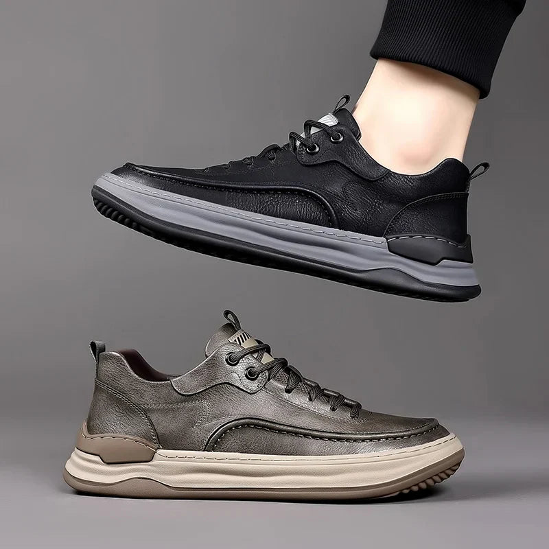 Casual Denim Leather Sneakers