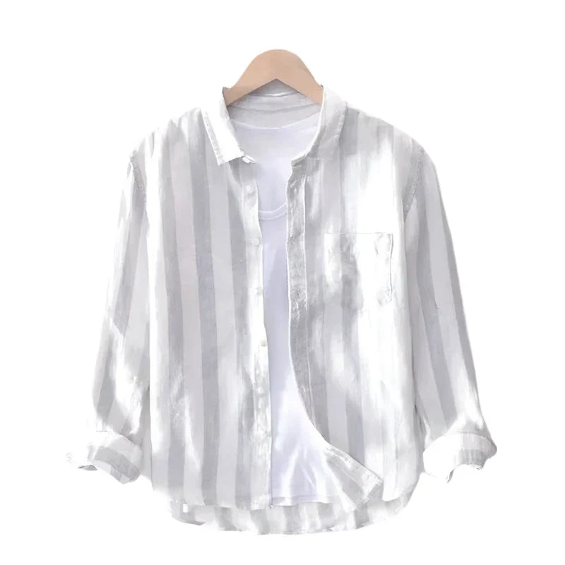 Copenhagen Casual Striped Shirt with Pockets and Buttons