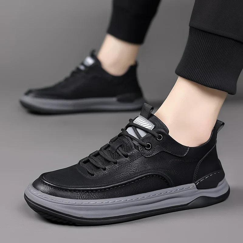 Casual Denim Leather Sneakers