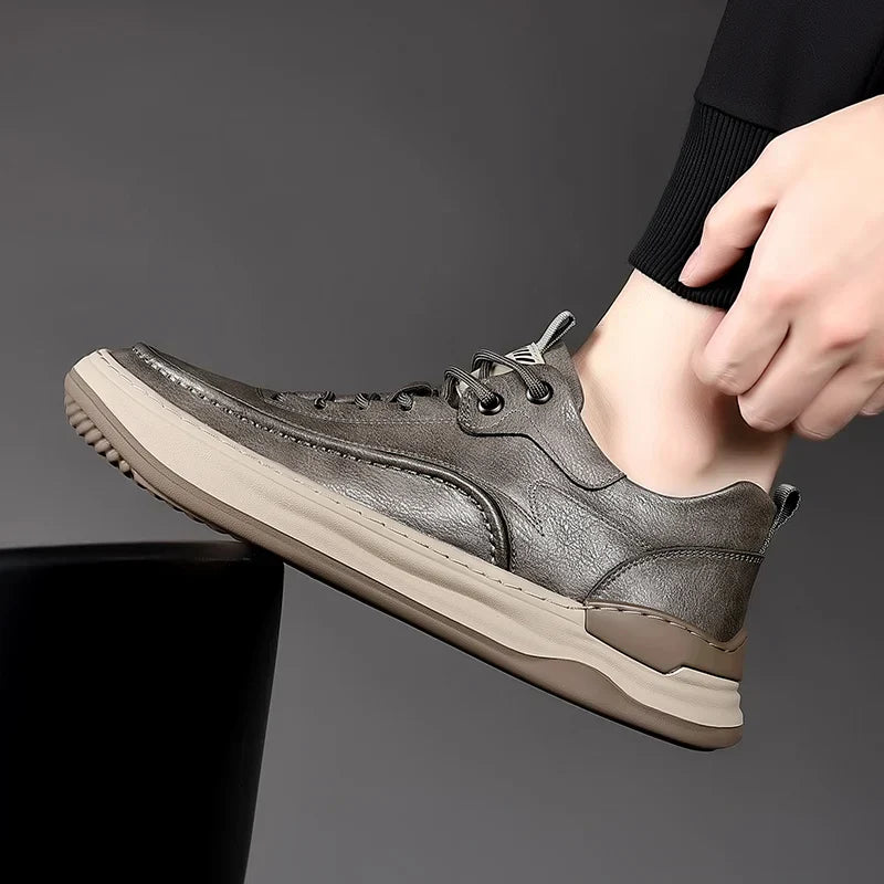 Casual Denim Leather Sneakers