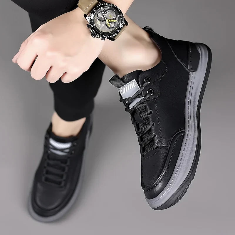 Casual Denim Leather Sneakers