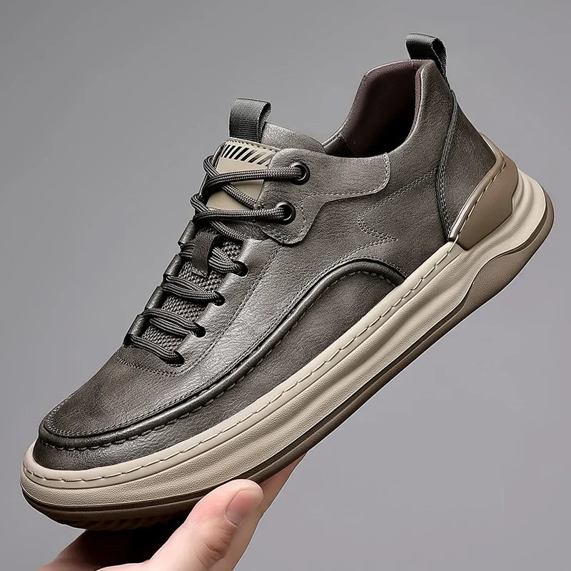 Casual Denim Leather Sneakers