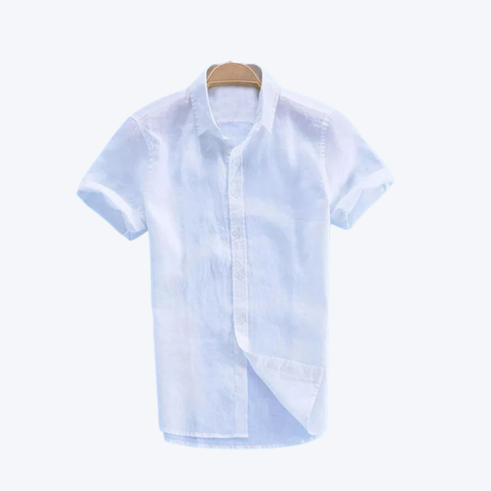 Men's Short Sleeve Linen Shirt