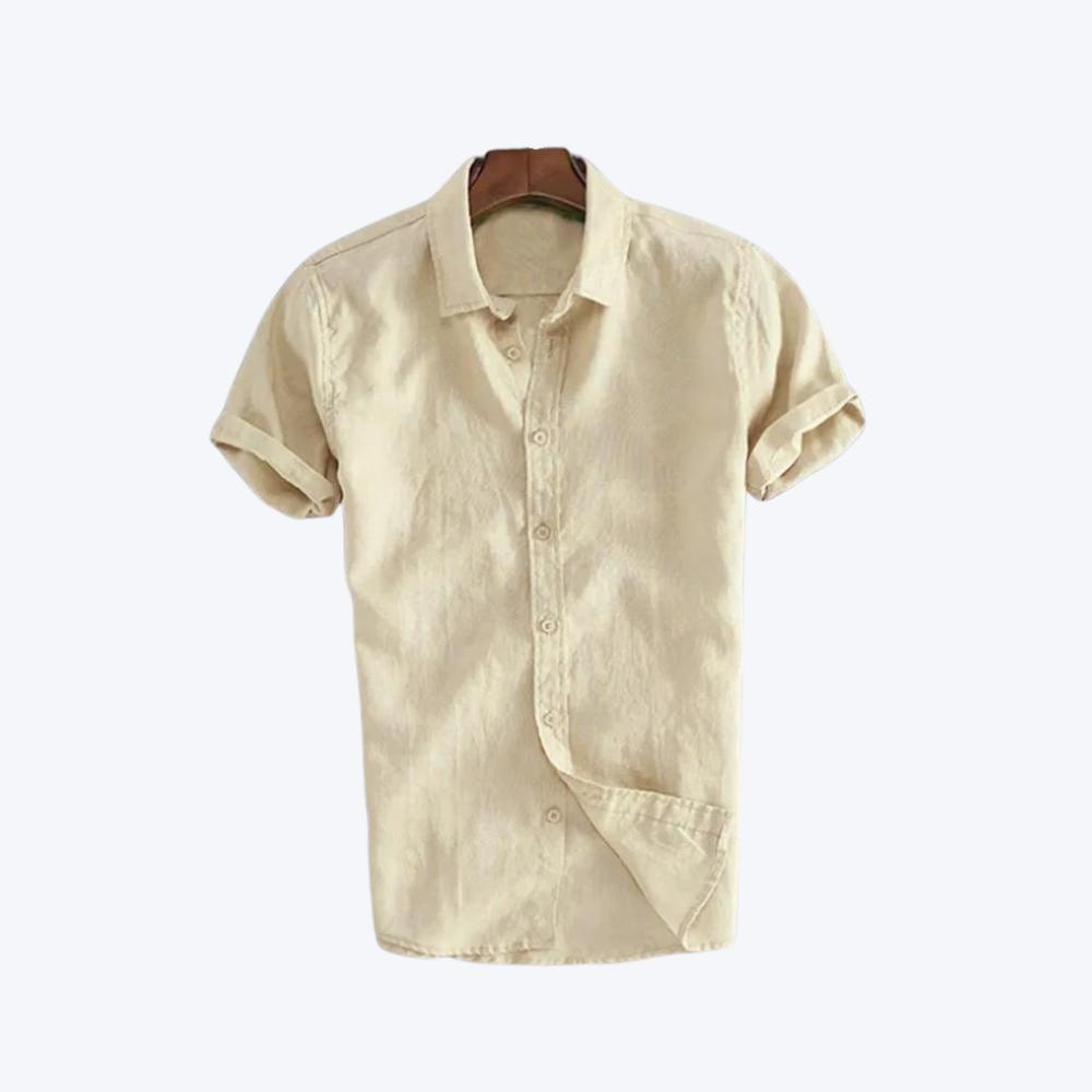 Men's Short Sleeve Linen Shirt