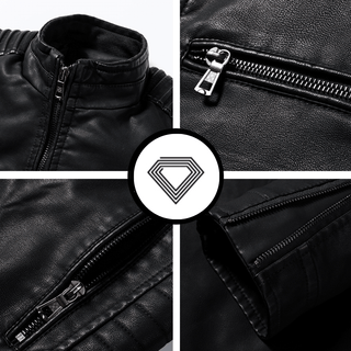 Leather Slim Vintage Jacket