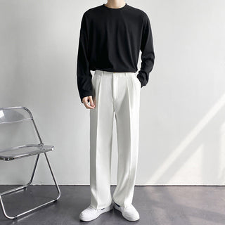 Casual Tailored Loose-Fit Pants