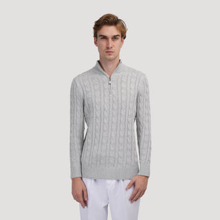 Men's Knit-Style Zipper Sweater