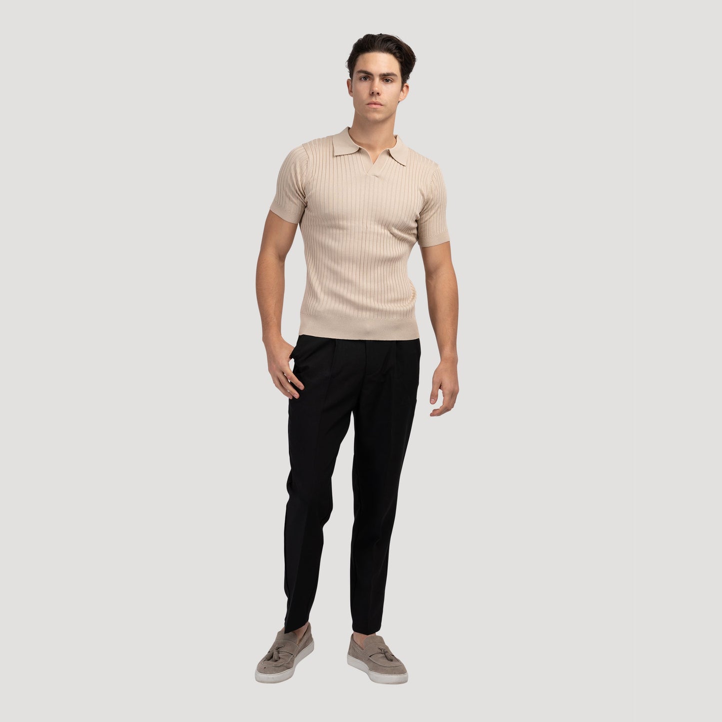 Casual V-Neck Polo Shirt