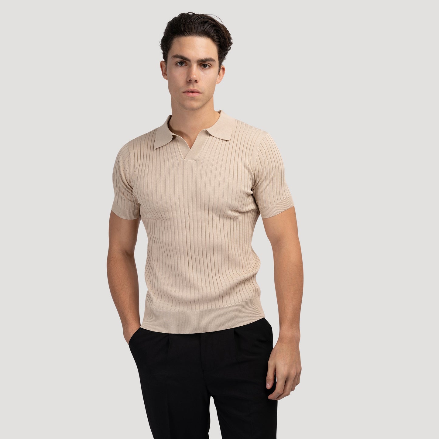 Casual V-Neck Polo Shirt