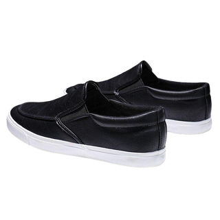 Slip-On Men's Casual Smooth Leather Sneakers