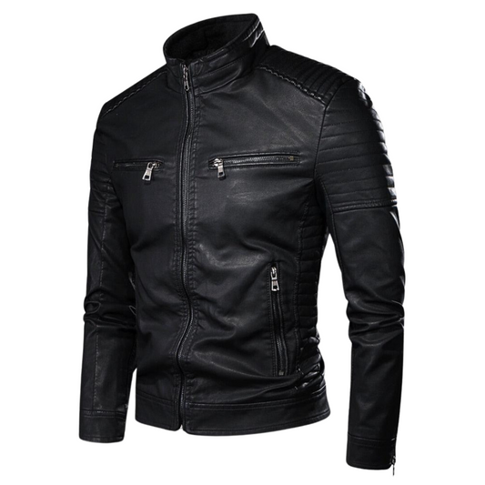 Leather Slim Vintage Jacket