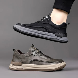 Casual Denim Leather Sneakers
