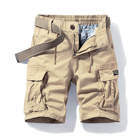 Elastic Waist Shorts with Belt John Capri